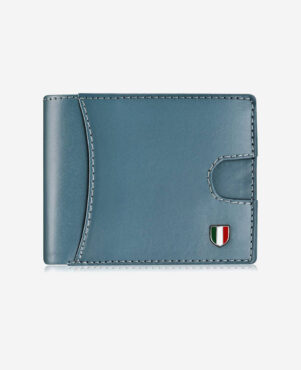 Faux Leather Casual Blue Wallet For Men