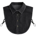 Dickey Collar for Women-Black pointed collar