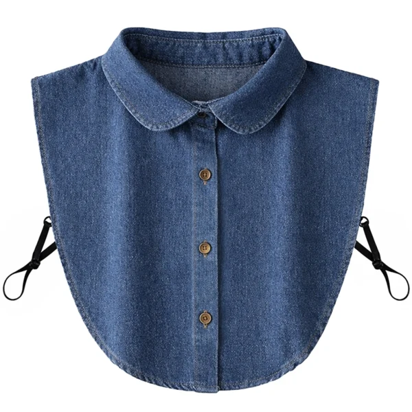 Dickey Collar for Women-Deep Blue Crew Neck Dickey Collar for Women-Deep Blue Crew Neck
