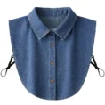 Dickey Collar for Women-Deep Blue Point Collar