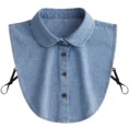 Dickey Collar for Women-Light blue crew neck