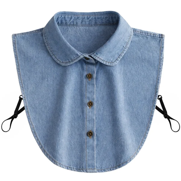 Dickey Collar for Women-Light blue crew neck Dickey Collar for Women-Light blue crew neck