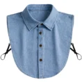 Dickey Collar for Women-Light blue pointed collar