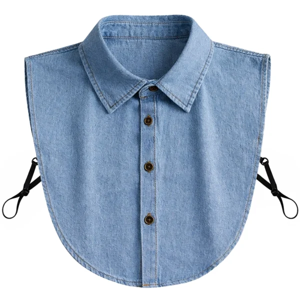 Dickey Collar for Women-Light blue pointed collar Dickey Collar for Women-Light blue pointed collar