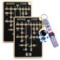 Morse Code Trainer Card with LED Indicator-2pcs