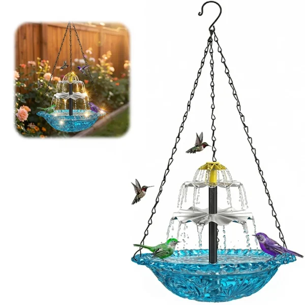 Solar Fountain for Bird Bath-Blue Solar Fountain for Bird Bath-Blue
