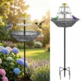 Solar Fountain for Bird Bath Outside with Stakes-Gray