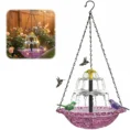 Solar Fountain for Bird Bath-Purple