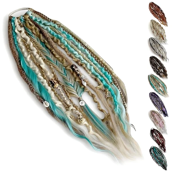 Stretchy dreadlock ponytail-Light green Stretchy dreadlock ponytail-Light green